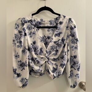 Abercrombie & Fitch Twist Front Cropped Long Sleeve Top